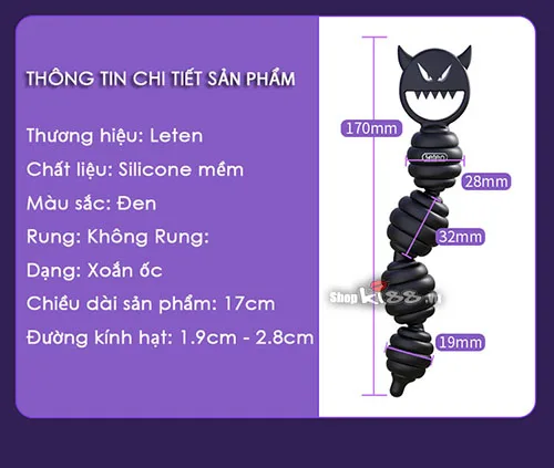 Leten Devil Anal Beads Massage Silicone Safe Pleasure — photo 8