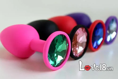 Anal Plug with Gems Love Drop 7cm Small Size — photo 4
