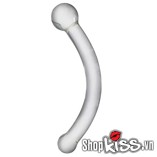 Glass Double Ended Anal Plug Prostate Massage Clear — photo 5