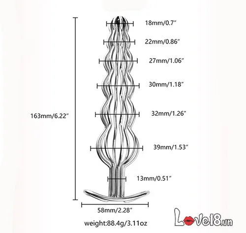 Stainless Steel Hollow Anal Plug Prostate Massager — photo 4