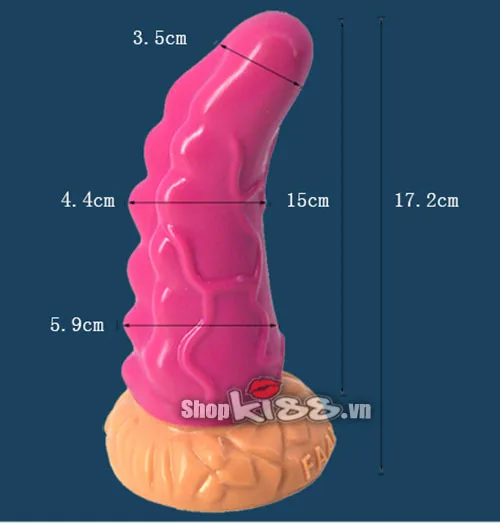 Silicone ABS Anal Stimulator Rhino Horn Shape 17cm Soft — photo 3