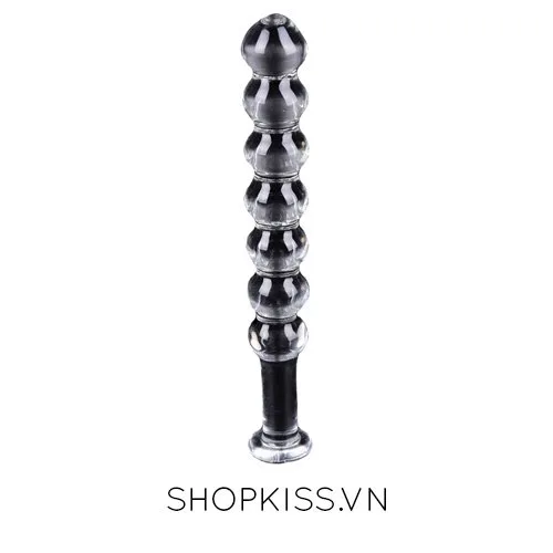 Glass Anal Bead Plug Set 15cm Transparent Safe Prostate Stimulator — photo 2