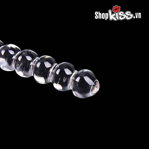 Glass Anal Bead Plug Set 15cm Transparent Safe Prostate Stimulator — photo 5