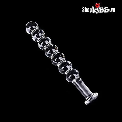 Glass Anal Bead Plug Set 15cm Transparent Safe Prostate Stimulator — photo 6
