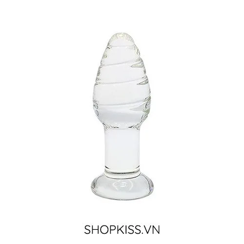 Glass Twisted Anal Stimulator Prostate Massage Luxury Sex Toy — photo 2