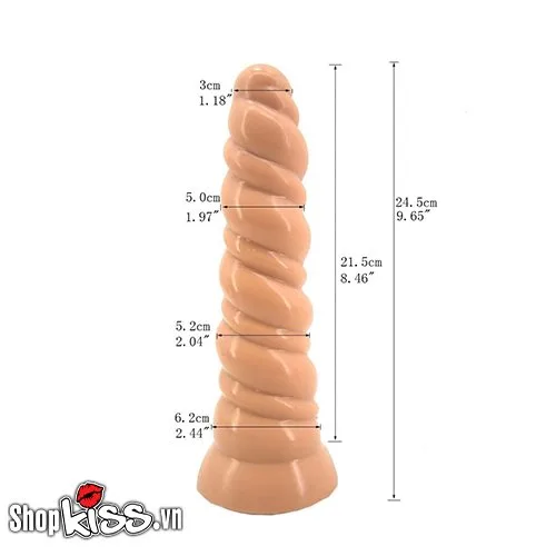 Large Spiral Anal Plug Silicone Prostate Massager — photo 5