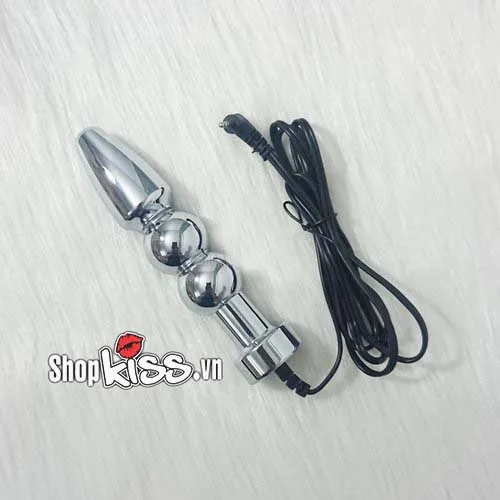 Electric Stainless Steel Anal Stimulator with Pulses — photo 3