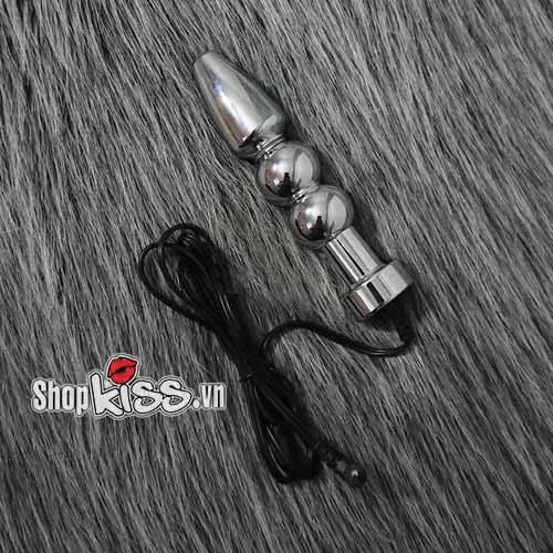 Electric Stainless Steel Anal Stimulator with Pulses — photo 4