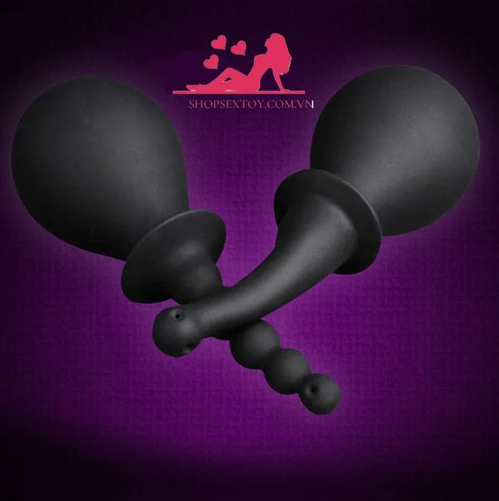2-in-1 Anal Douche and Stimulator Soft Rubber 23cm — photo 3