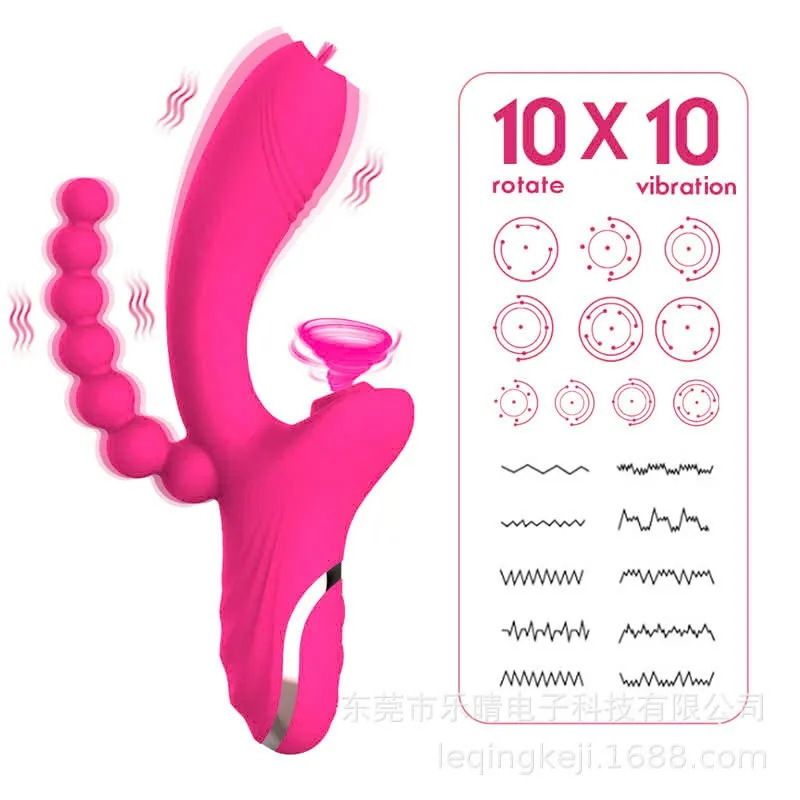 G-Spot Anal Vibrator Licking Sucking Silicone Sex Toy 10 Modes — photo 6