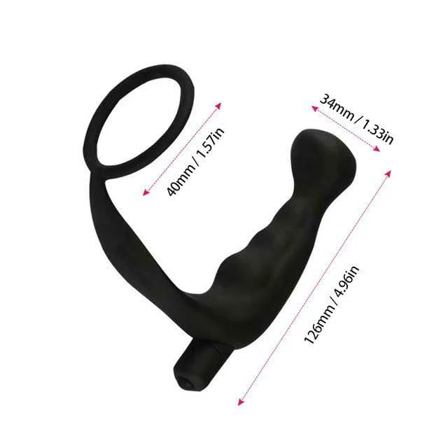 Silicone Anal Massager with Strap 10 Vibration Modes Comfortable Fit — photo 3