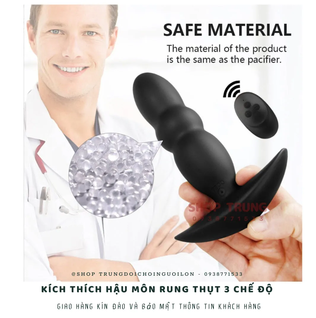 Remote Control Anal Massage Toy 11 Vibration & Thrust Modes — photo 5