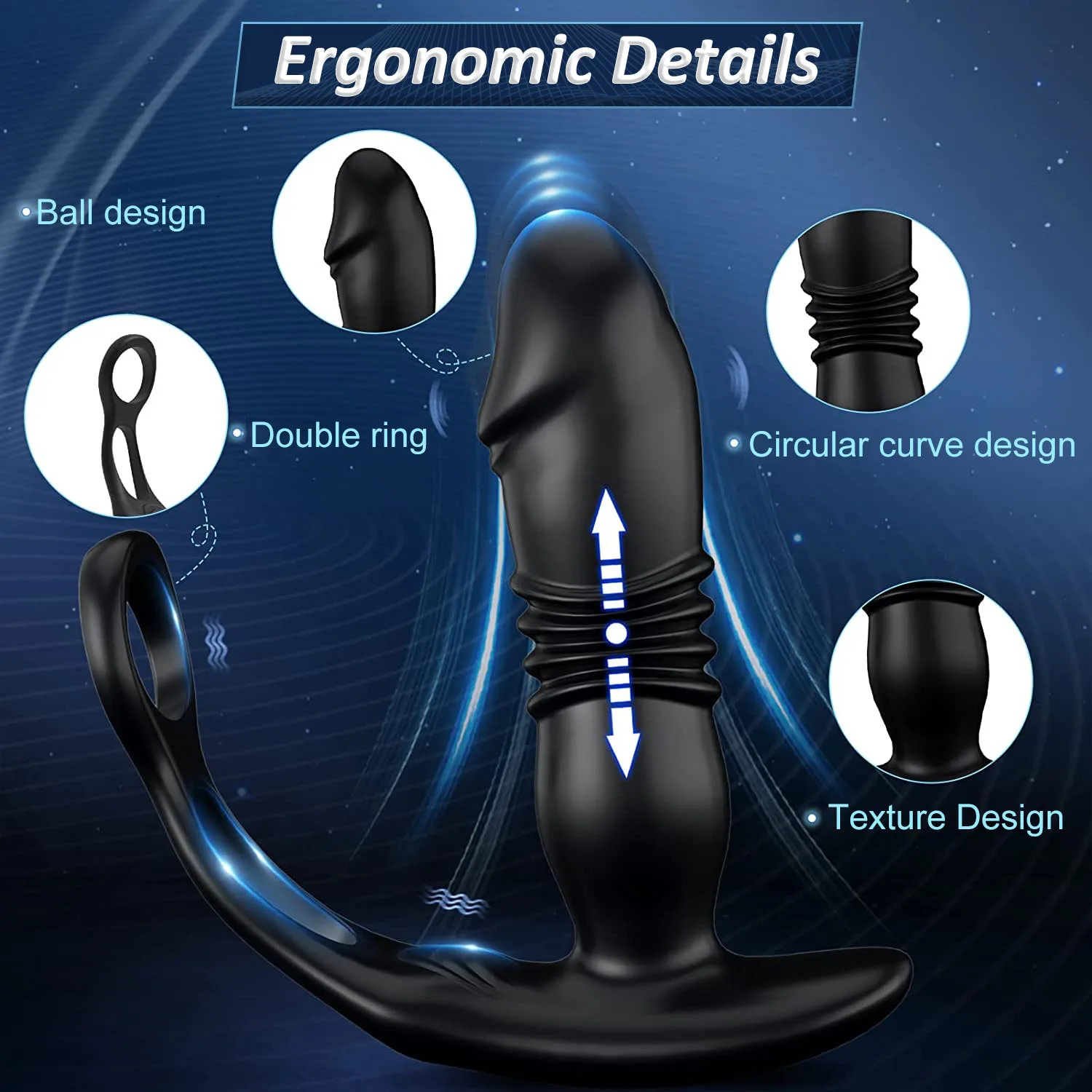 Prostate Relaxation Anal Massager Silicone USB Rechargeable — photo 2