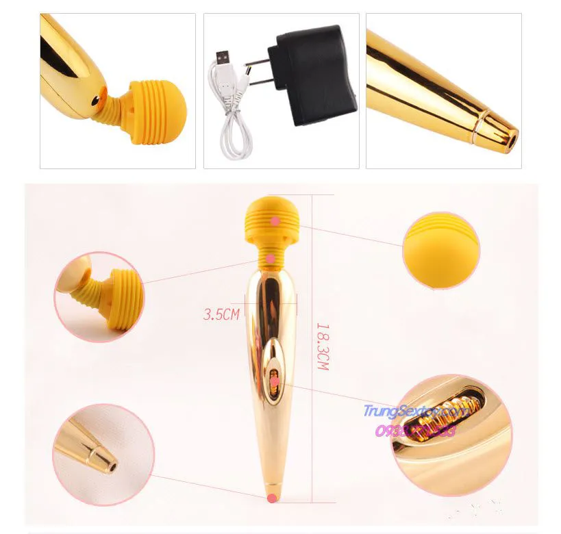 Gold Mini G-Spot Massager with Variable Vibrations for Couples — photo 3