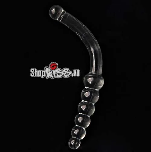 Anal Massage Plug L-Shaped Round Beads Silicone Relaxation — photo 3