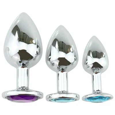 Japanese Stainless Steel Anal Massager Silicone Handle SHP1114 — photo 4