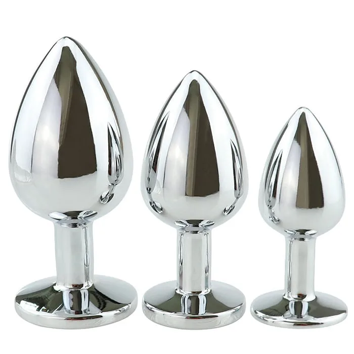 Japanese Stainless Steel Anal Massager Silicone Handle SHP1114 — photo 5
