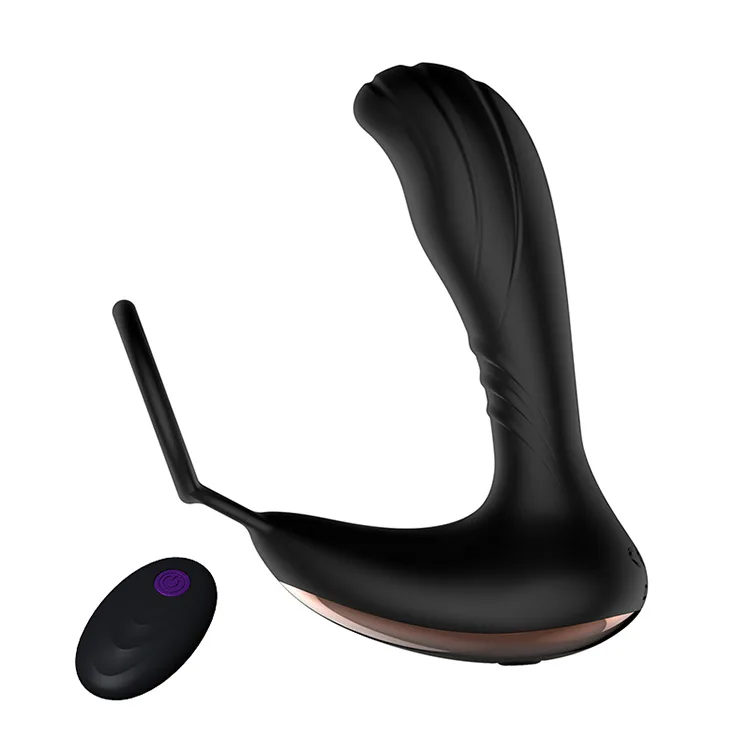 Prostate vibrating massager with cock ring USB rechargeable — photo 4
