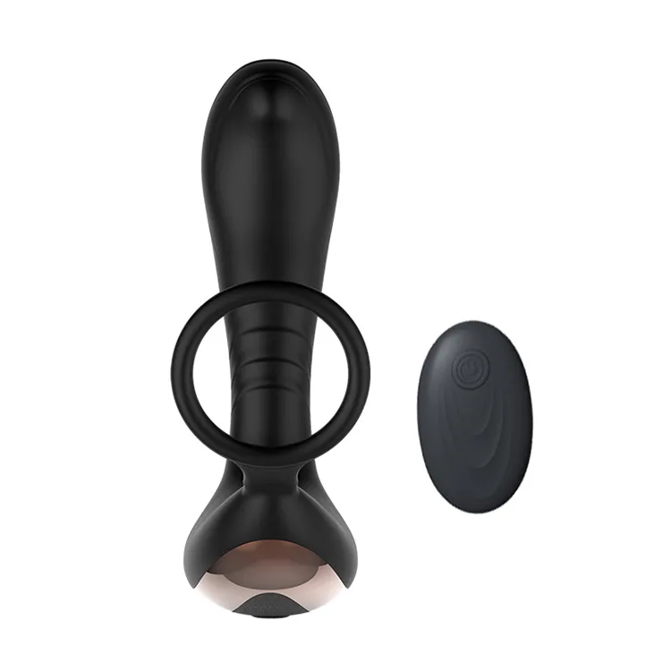 Prostate vibrating massager with cock ring USB rechargeable — photo 5