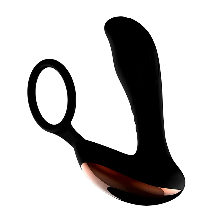 Prostate vibrating massager with cock ring USB rechargeable — photo 3