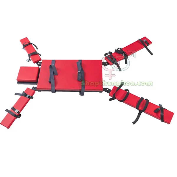 GSM022 black bondage restraint kit hand and foot cuffs for BDSM play — photo 4