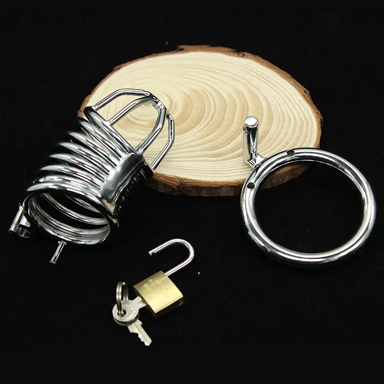 Stainless Steel Male Chastity Cage Safe SM Toy — photo 5