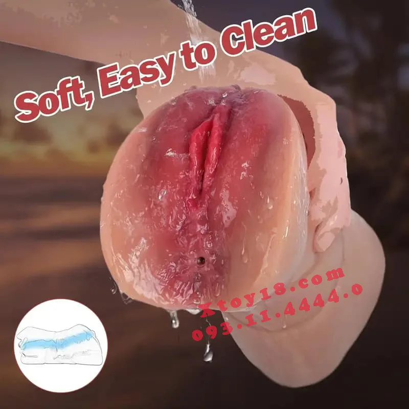 Silicone Dual Masturbation Tool Mouth and Pussy Realistic — photo 3