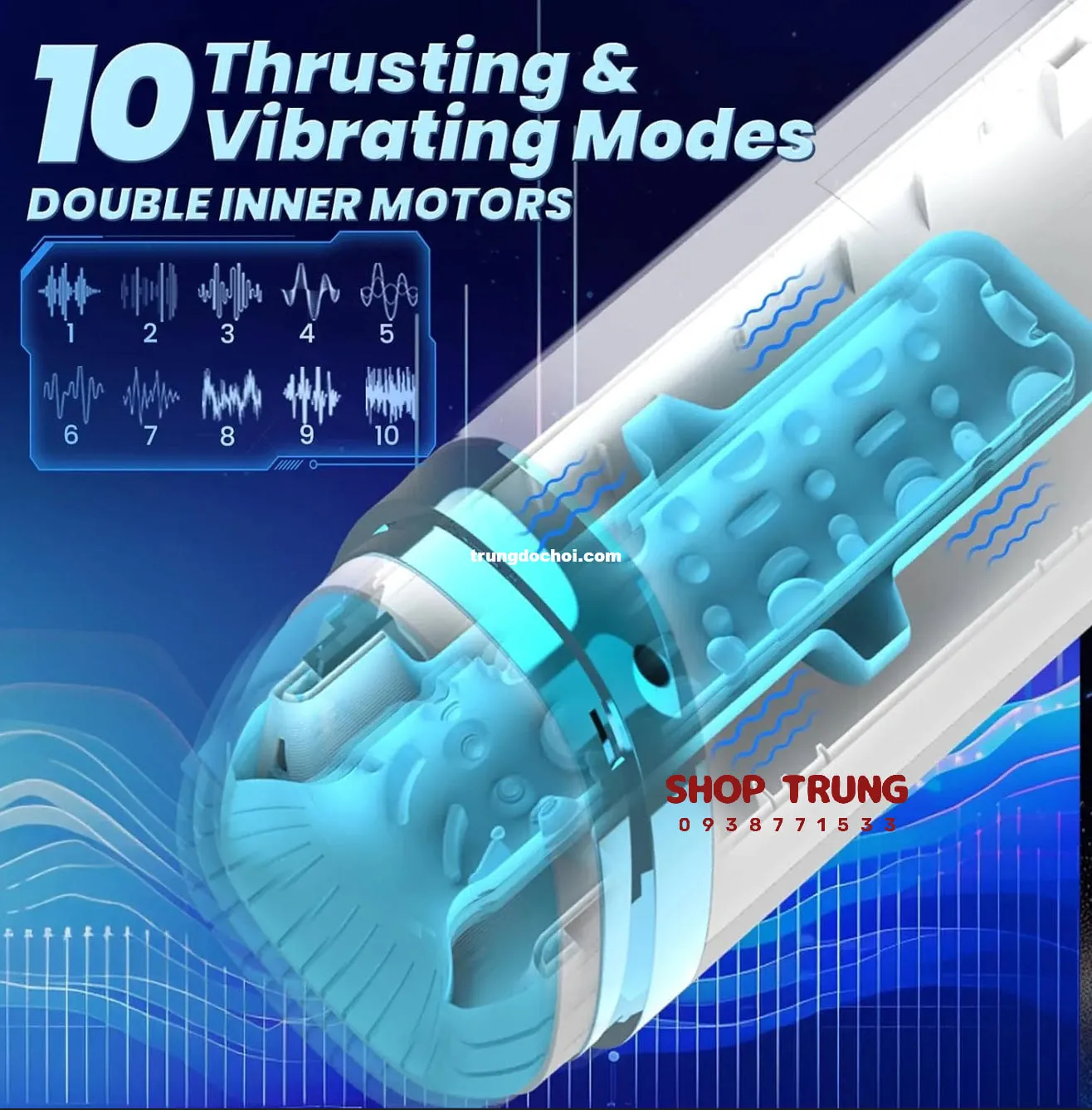 Automatic Thrusting Vibrating Male Masturbator Toy — photo 2