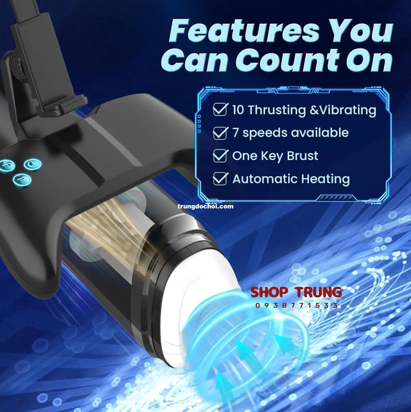 Automatic Thrusting Vibrating Male Masturbator Toy — photo 5