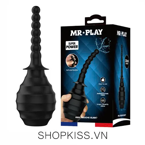 Mr Play Anal Douche Black Silicone Hygiene Toy — photo 2
