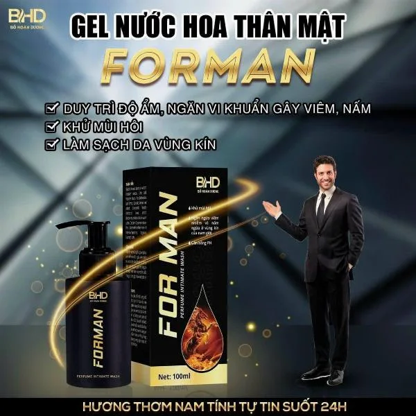 BDH ForMan Male Hygiene Wash 100ml Premium Intimate Care Solution — photo 2