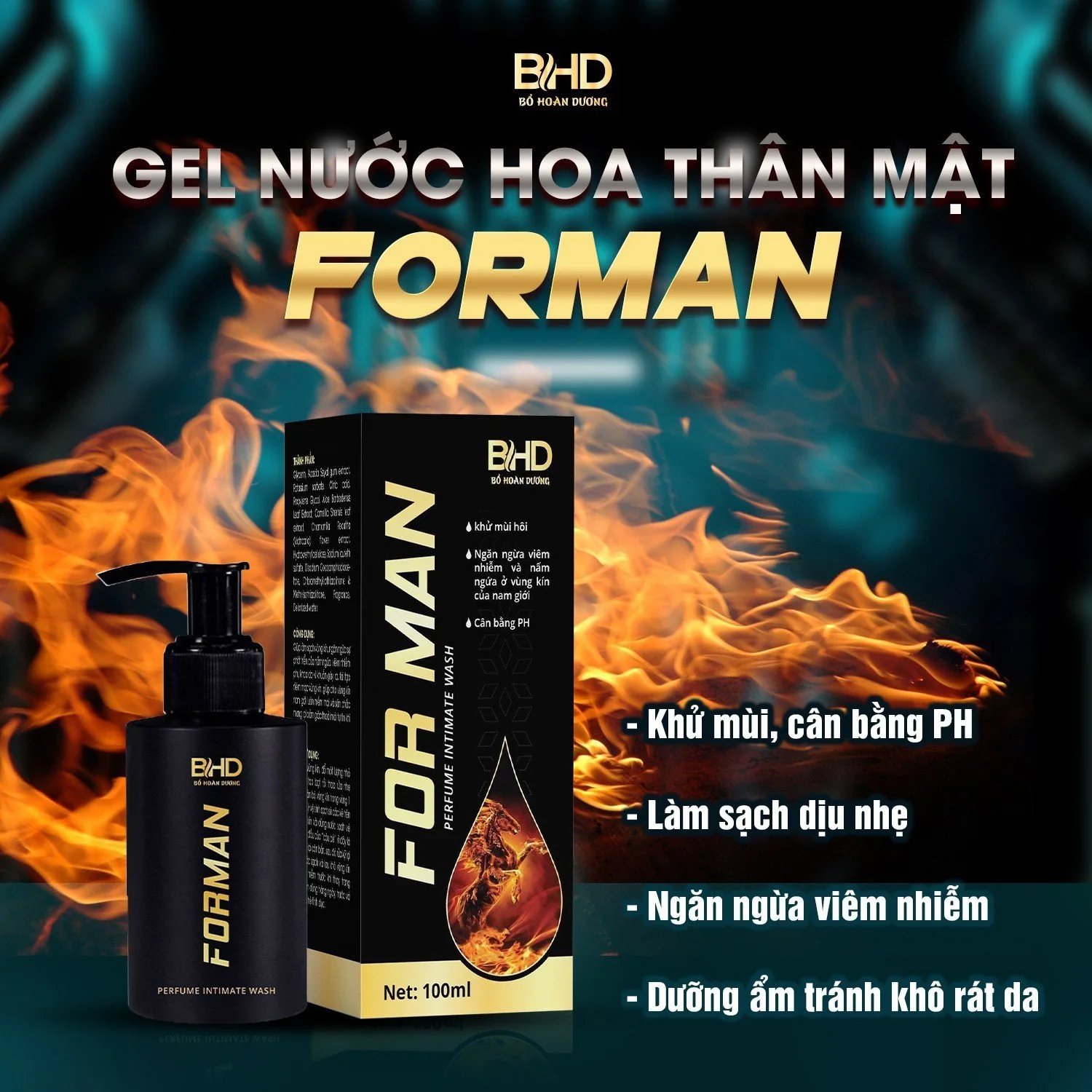 BDH ForMan Male Hygiene Wash 100ml Premium Intimate Care Solution — photo 5