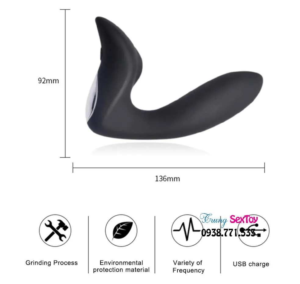 Remote Controlled Vibrating Anal Stimulator C-Shape Pleasure — photo 5