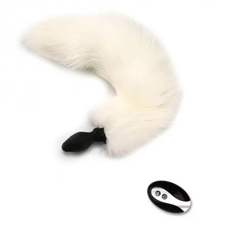 Fox Tail Butt Plug with Remote Vibration Silicone — photo 3