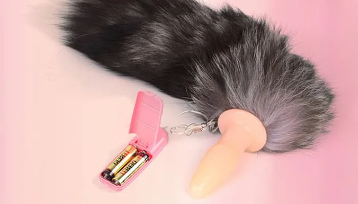 Fox Tail Silicone Butt Plug Vibrating BDSM Toy — photo 3