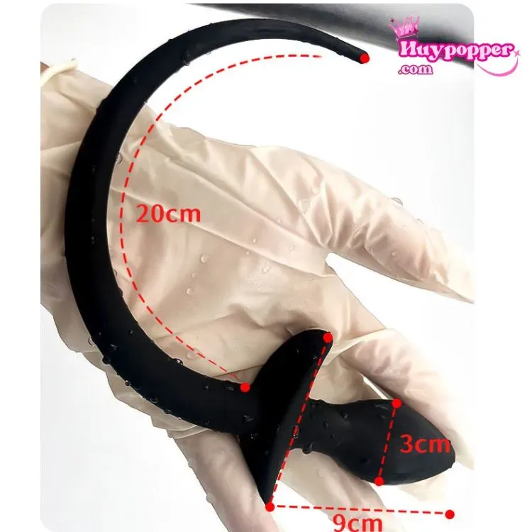 Small Silicone Dog Tail BDSM Cosplay Accessory Comfortable — photo 2