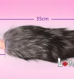 Soft Fox Tail Plug with Vibration Anal Stimulator — photo 4