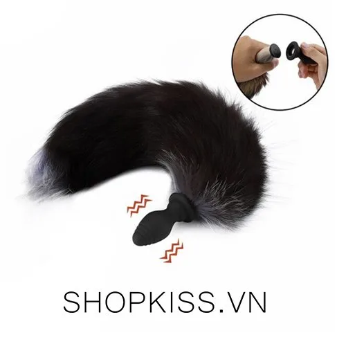 Silicone Fox Tail Anal Vibrating Stimulator Cosplay — photo 2