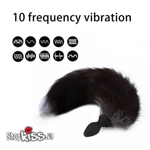 Silicone Fox Tail Anal Vibrating Stimulator Cosplay — photo 4