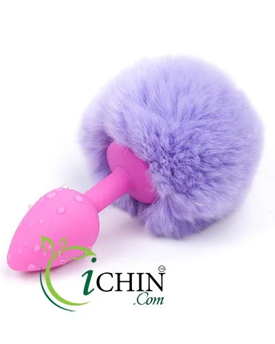 Soft Silicone Bunny Tail Butt Plug Multi-Color Cosplay SM — photo 7