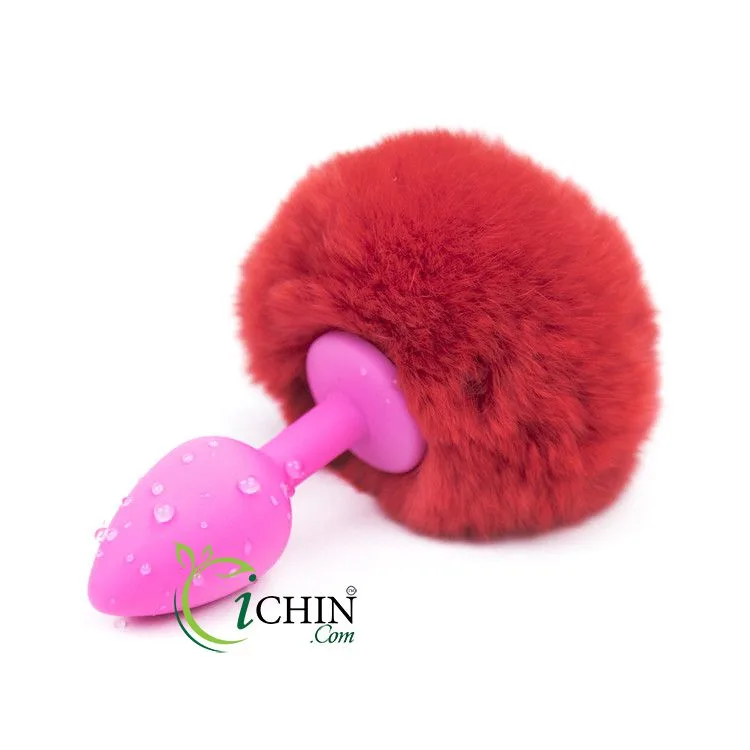 Soft Silicone Bunny Tail Butt Plug Multi-Color Cosplay SM — photo 2