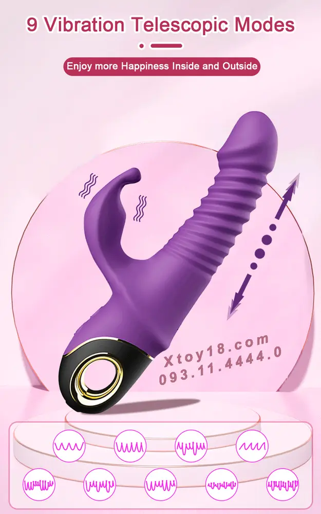 Adorime Multi-Function Silicone Female Stimulator Warming 23cm — photo 5