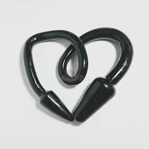 FAAK Double-ended Black Soft Silicone Dildo for Lesbians — photo 4