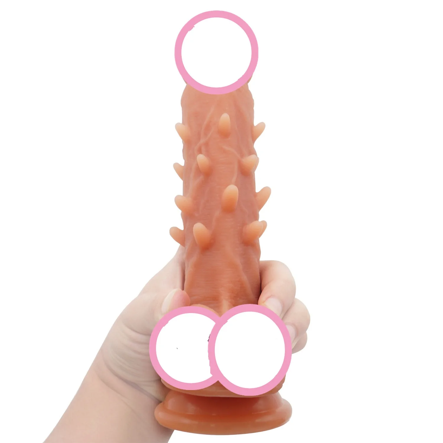 Soft Spiked Wall-Mounted Dildo Silicone Suction Base Pleasure — photo 2