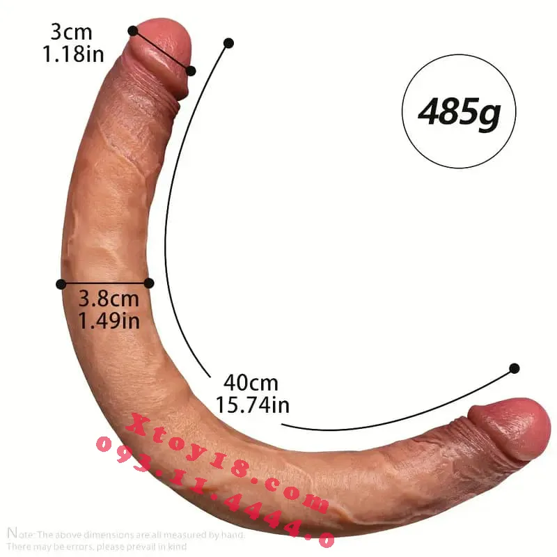 Ultra Soft Double-Ended Silicone Dildo 3.8cm x 40cm Stretch — photo 3