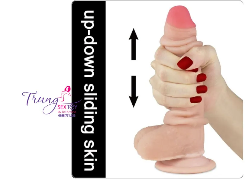 Soft Dual Layer Skin TPE Realistic Dildo 17x3.5cm — photo 3
