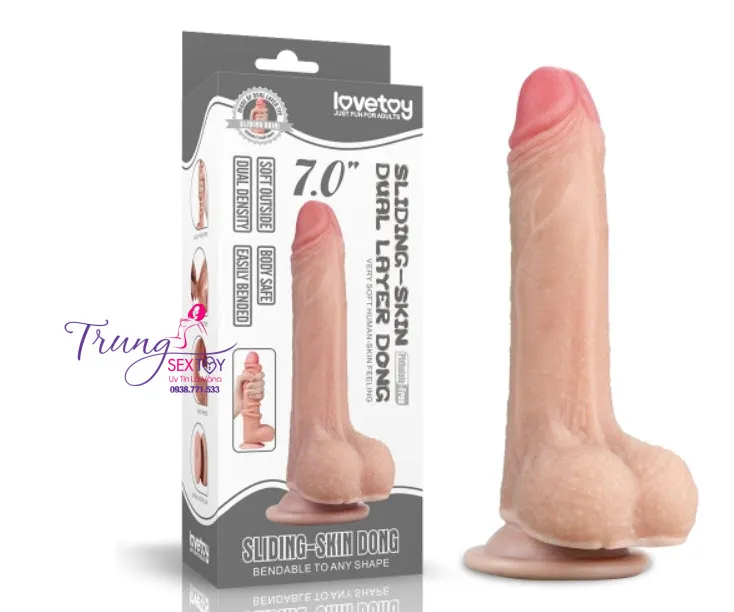 Soft Dual Layer Skin TPE Realistic Dildo 17x3.5cm — photo 5