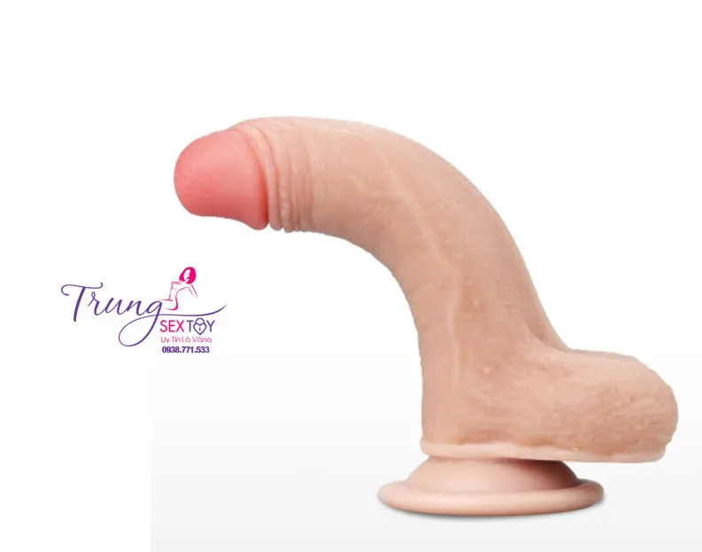Soft Dual Layer Skin TPE Realistic Dildo 17x3.5cm — photo 4