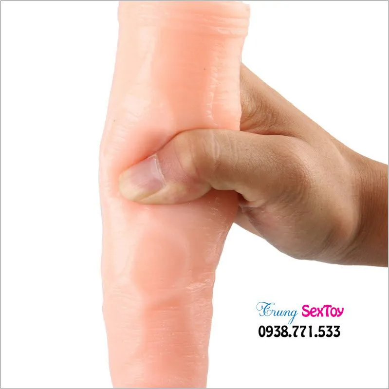 Handheld 2-Pin Multi-Speed Vibrating Silicone Dildo for Beginners — photo 4
