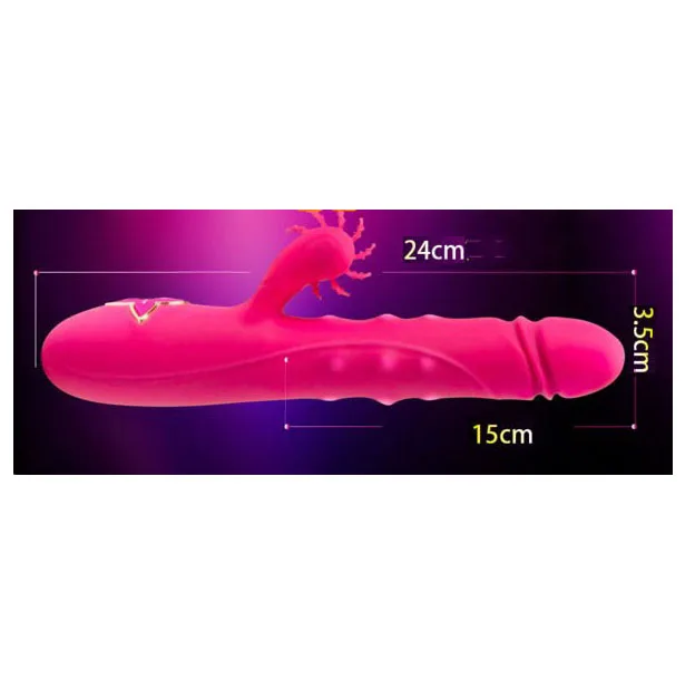 Fanala Esther Rotating Beads Rechargeable Vibrating Silicone Dildo — photo 2